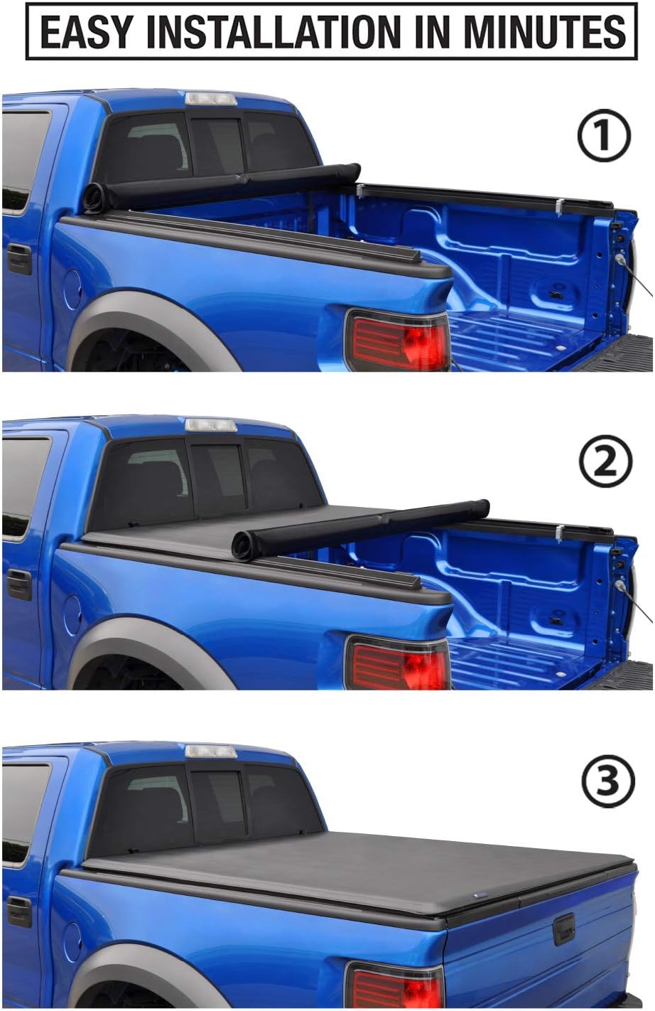 Tyger Auto T1 Soft Roll-Up Tonneau Cover for 2021–2025 Ford F-150 & Lightning | 5.5ft (67") Bed - Image 61