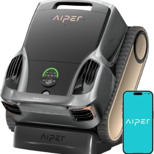 Aiper Scuba X1 Pro Max Robotic Pool Cleaner – All-in-One Smart Vacuum with Pool Mapping, Adaptive Path, 8500 GPH Power, Surface Parking & Filtration for Inground Pools