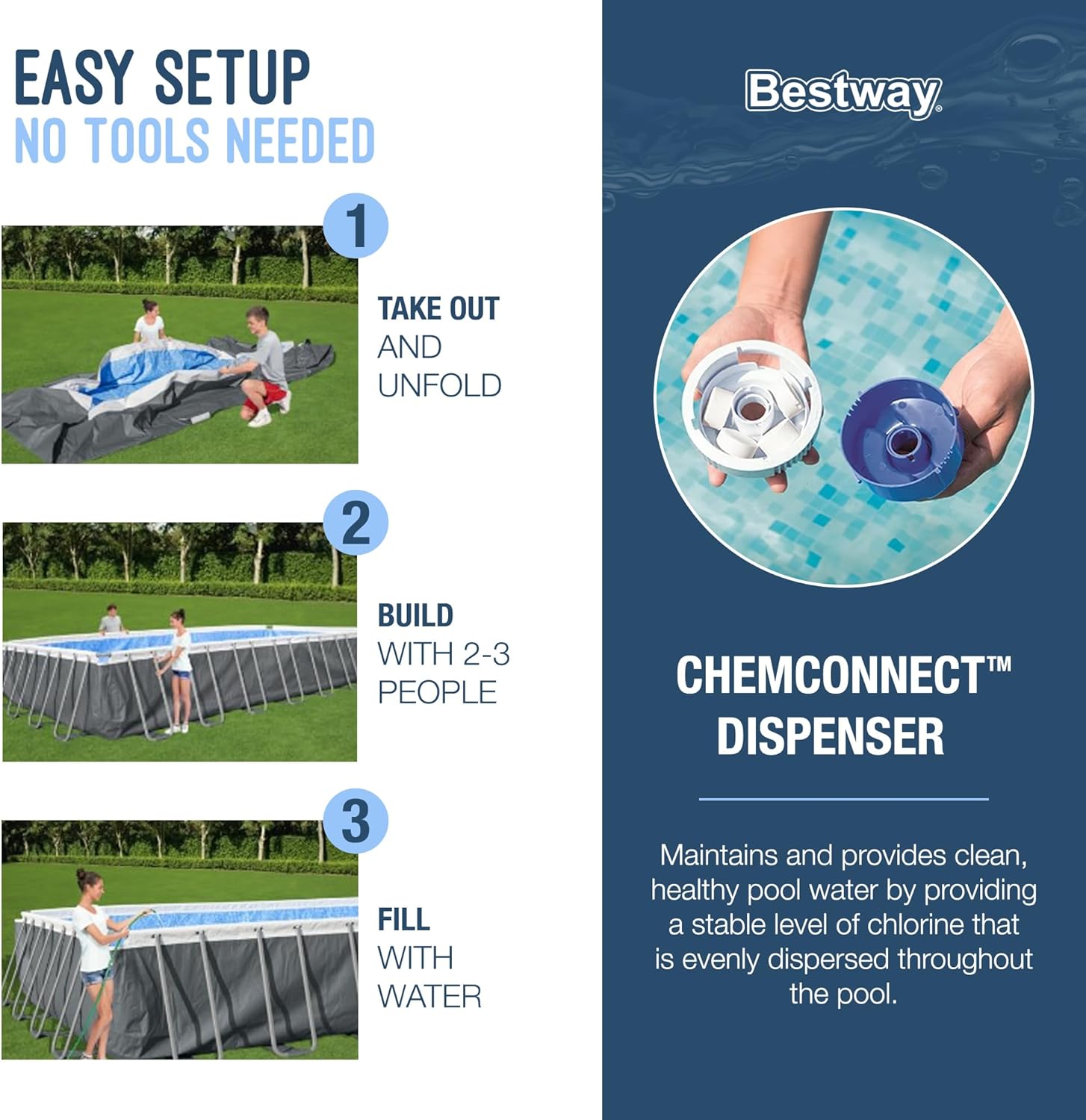 Beltenza 31ft x 16ft x 52in Power Steel Rectangular Above Ground Pool Set - Image 4