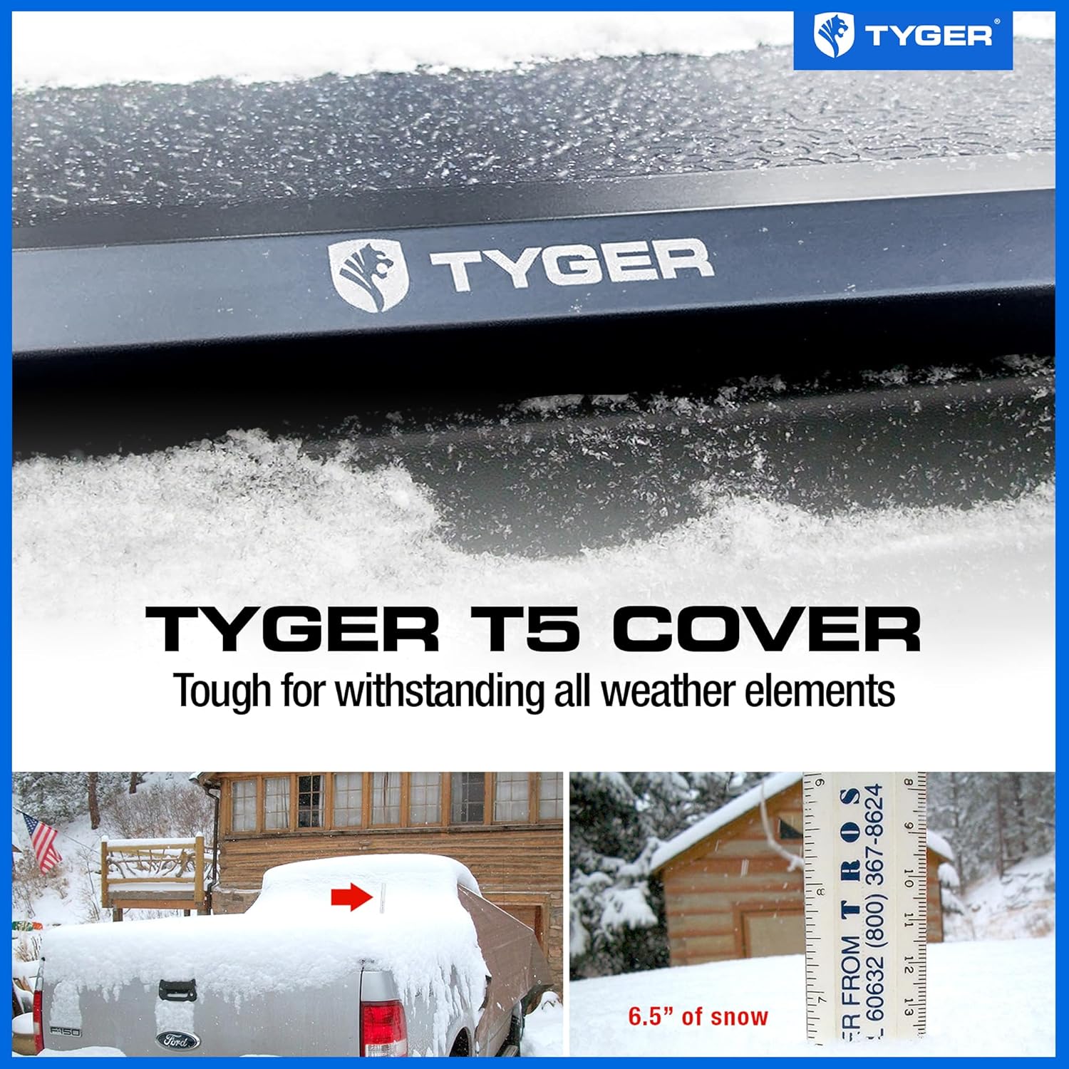 Tyger Auto T1 Soft Roll-Up Tonneau Cover for 2021–2025 Ford F-150 & Lightning | 5.5ft (67") Bed - Image 44