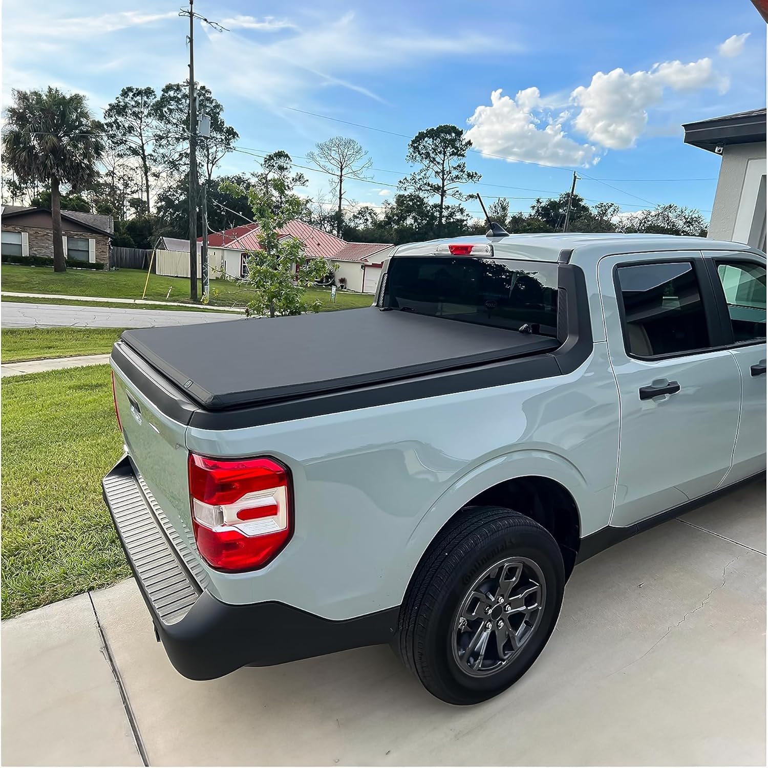 AUTOSAVER88 Soft Tri-Fold Tonneau Cover for 2019–2025 Silverado/Sierra 1500 (New Body Style) 5.8ft Bed – Not for Multi-Flex or CarbonPro - Image 6