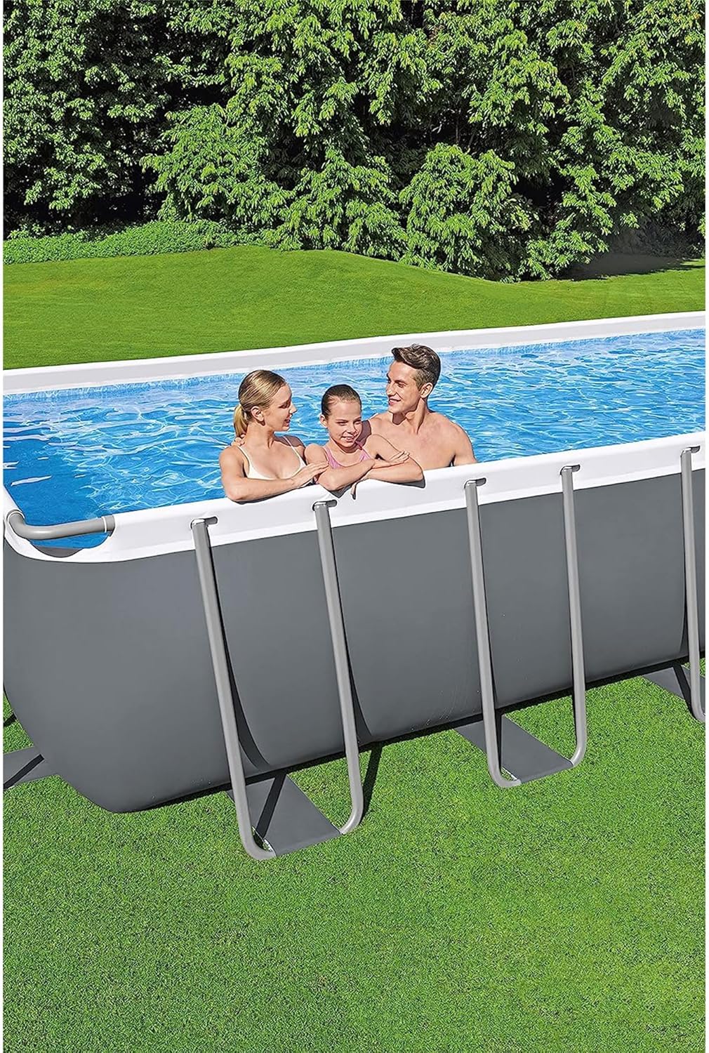 Beltenza 31ft x 16ft x 52in Power Steel Rectangular Above Ground Pool Set - Image 7
