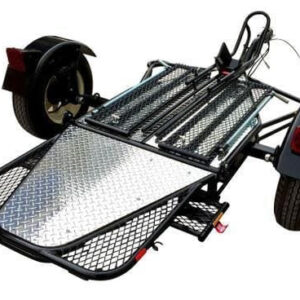 Beltenza Single Rail Motorcycle Trailer – Compact, Easy-to-Tow Hauler for One Bike